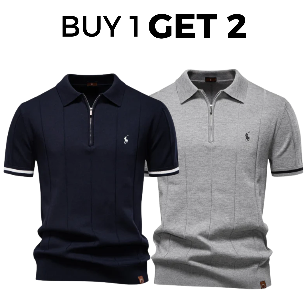 Classic Premium Knit Polo Shirt - Buy 1 Get 2