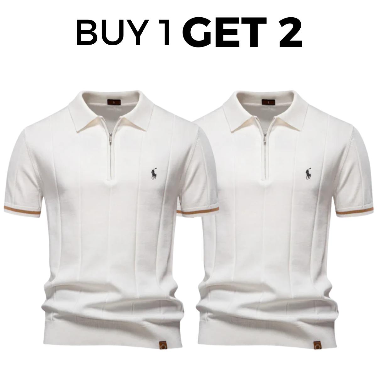 Classic Premium Knit Polo Shirt - Buy 1 Get 2