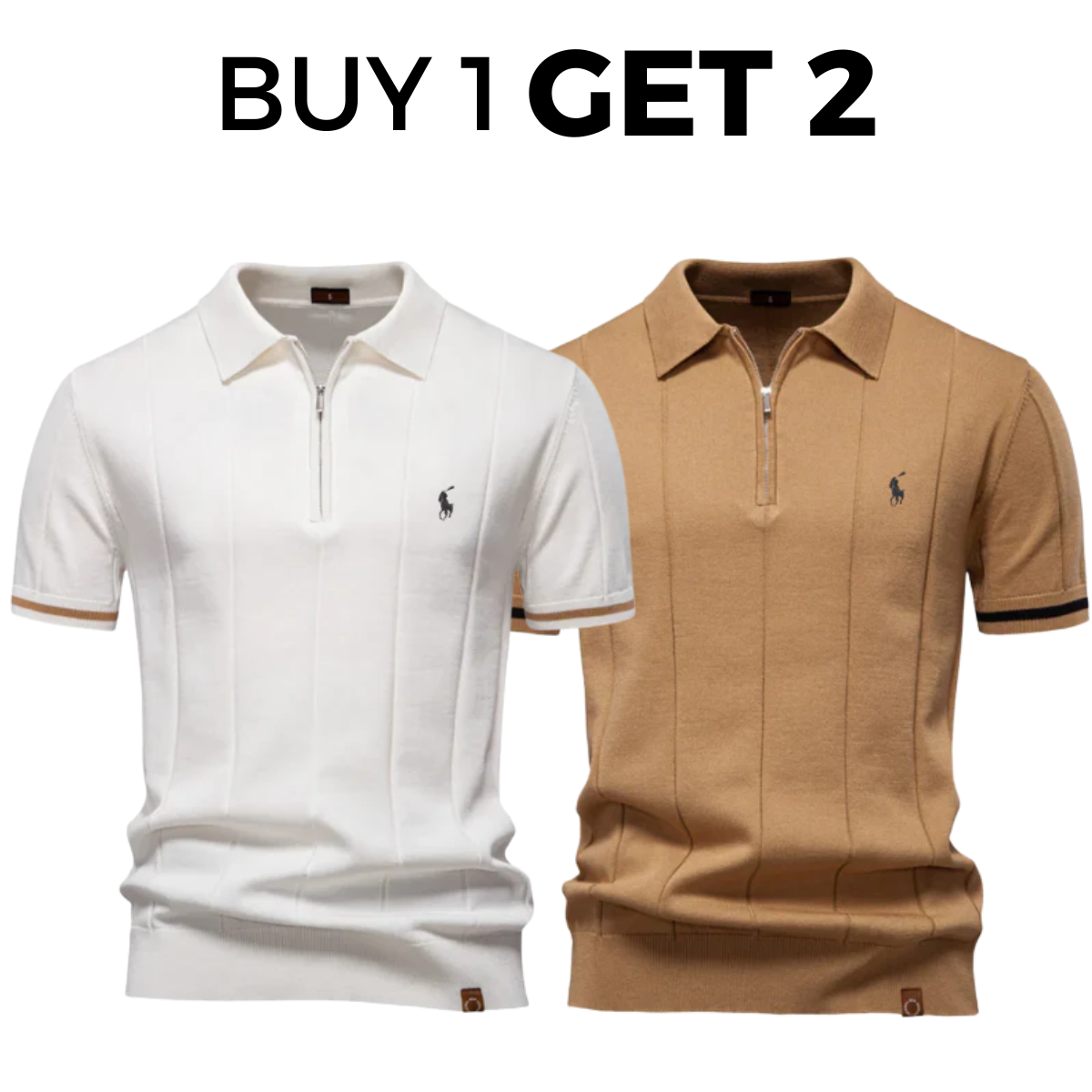 Classic Premium Knit Polo Shirt - Buy 1 Get 2