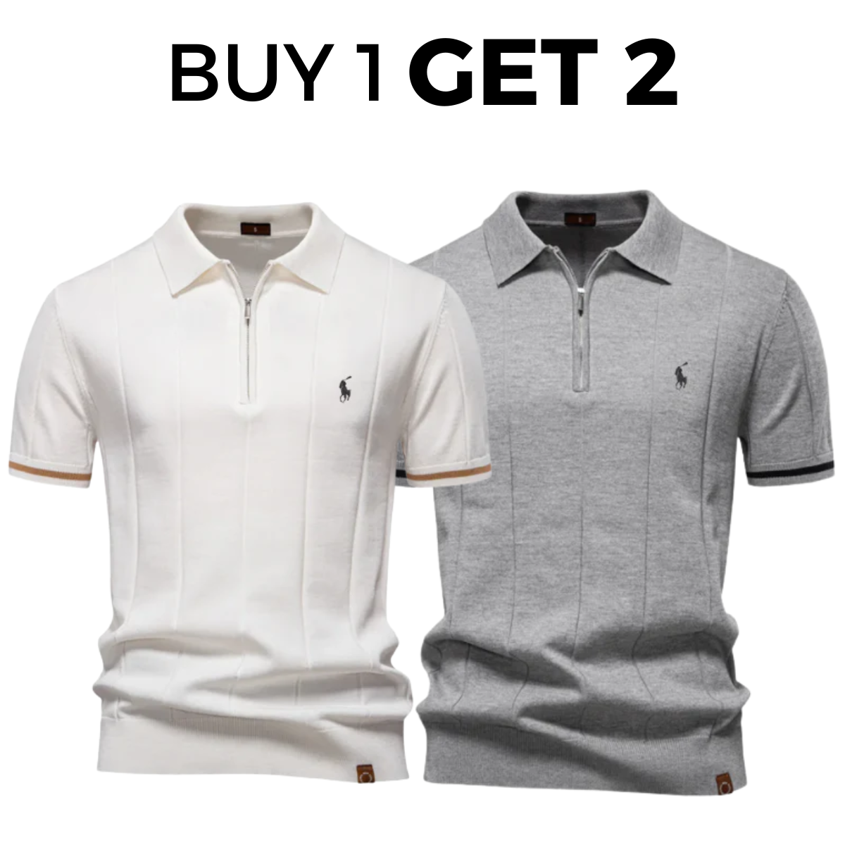 Classic Premium Knit Polo Shirt - Buy 1 Get 2