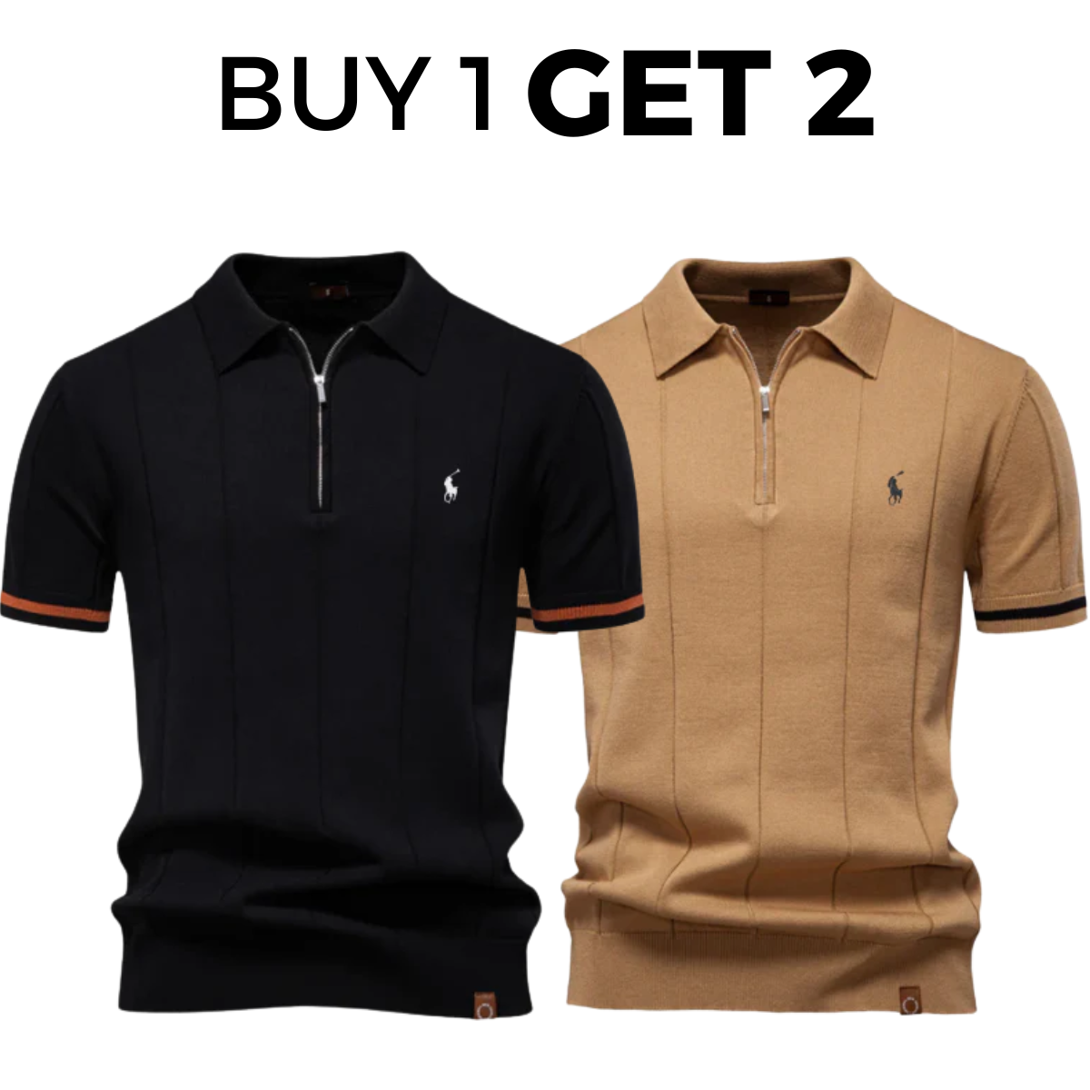 Classic Premium Knit Polo Shirt - Buy 1 Get 2
