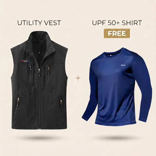 Summer Utility Vest + Free UPF 50+ Shirt