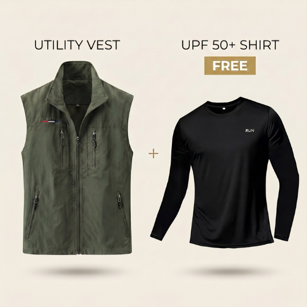Summer Utility Vest + Free UPF 50+ Shirt