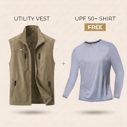 Summer Utility Vest + Free UPF 50+ Shirt